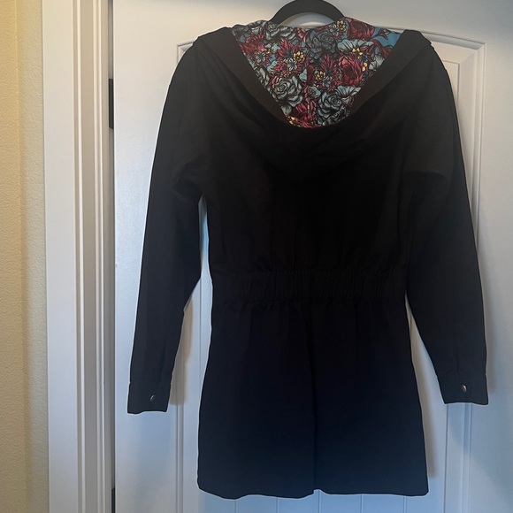 Ay Guey Lola Colorful Lining Flowers Birds Black Cotton Jacket Mexico - Picture 5 of 15